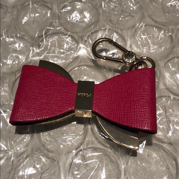 Furla Venus saffiano leather bow key chain. - Picture 2 of 5
